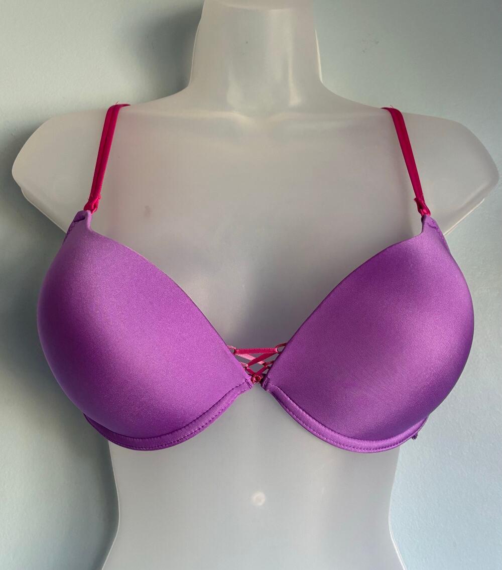 Frederick's of Hollywood Knockout Push Up Bra 34C Purple